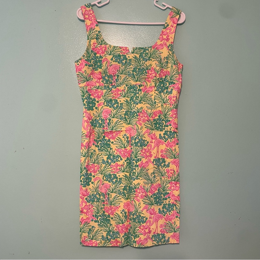 Lilly Pulitzer Pink and Green Floral Mini Dress